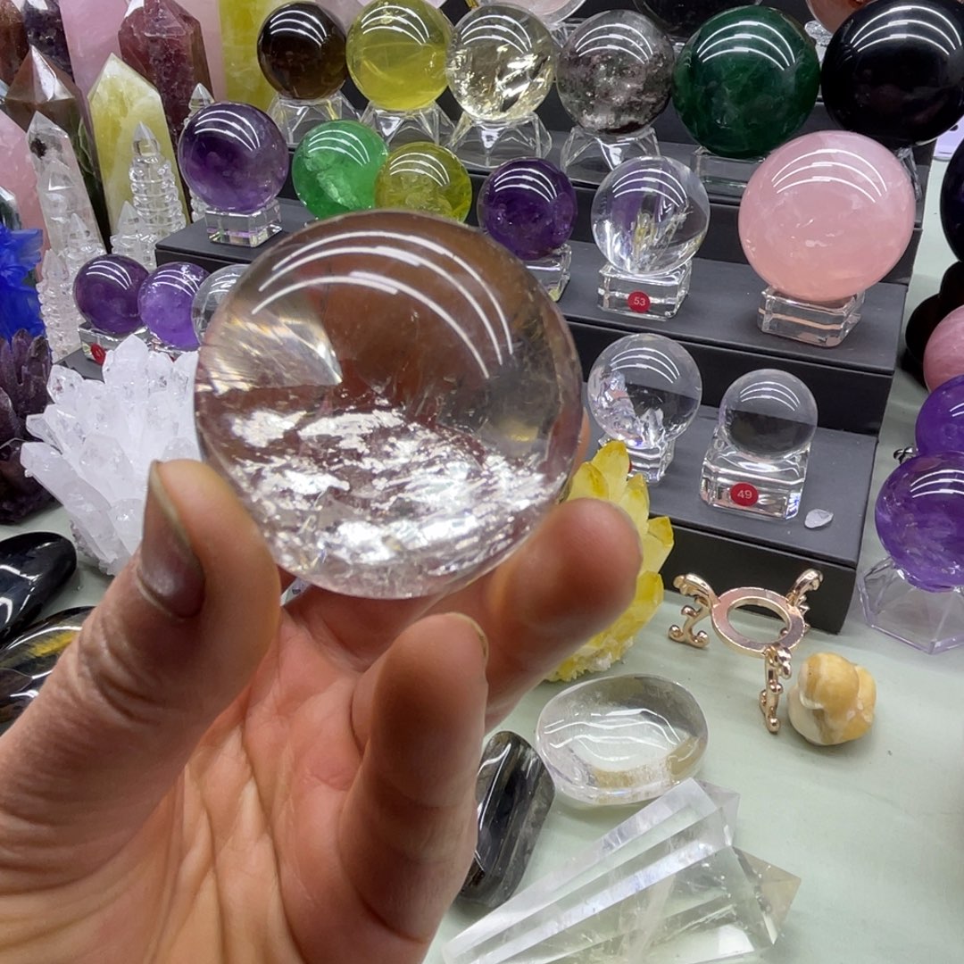 天然水晶球桌面摆件