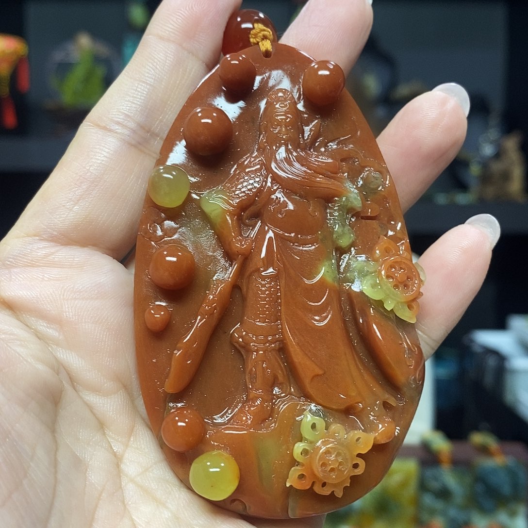 未镶嵌岫玉挂件吊坠项链