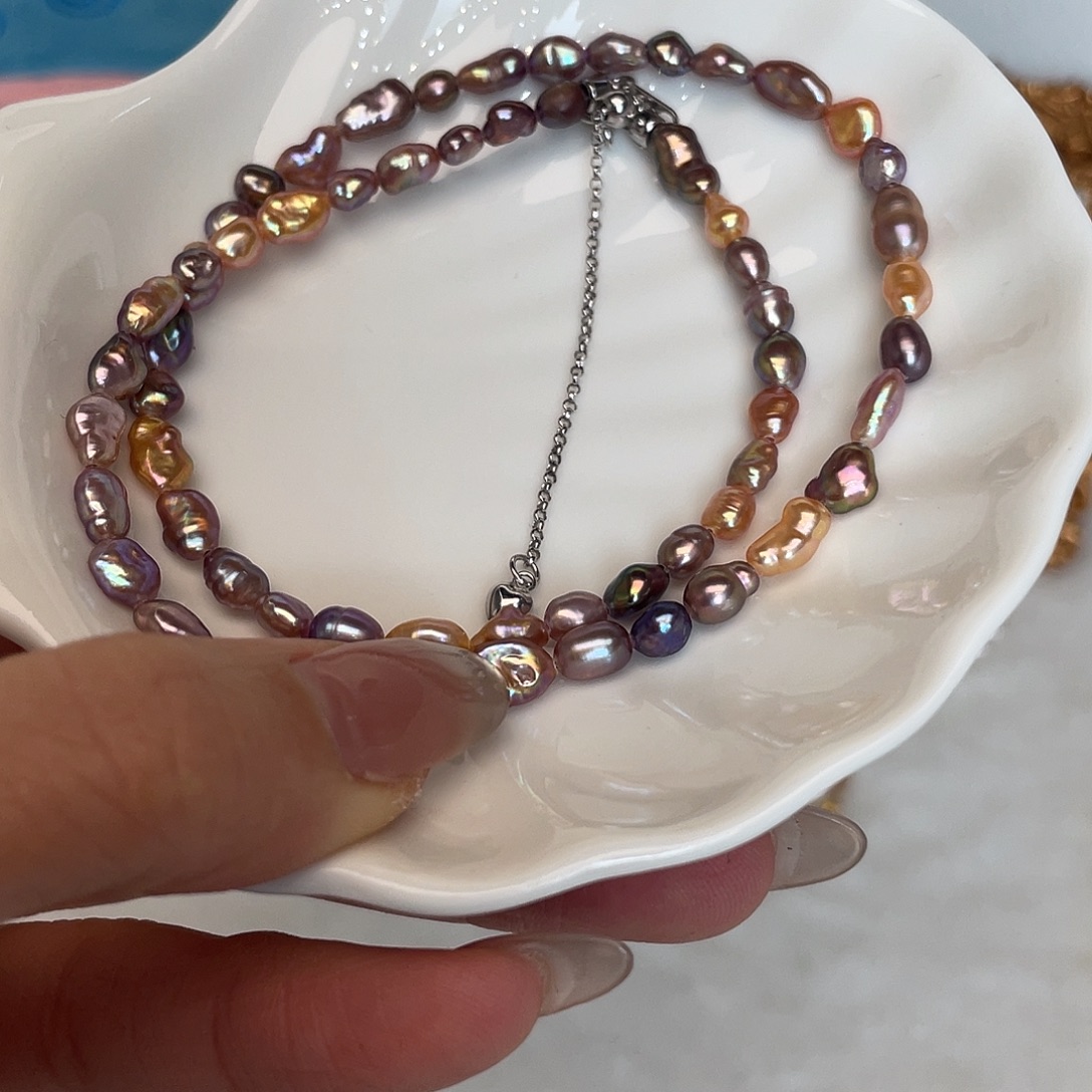 颈饰淡水珍珠银S925镶嵌