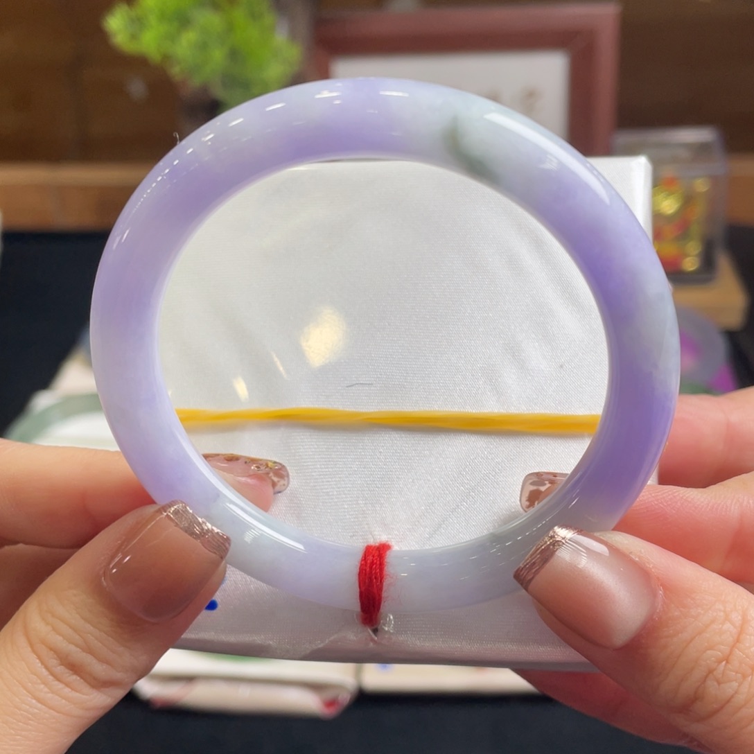 翡翠手镯未镶嵌56 圆条