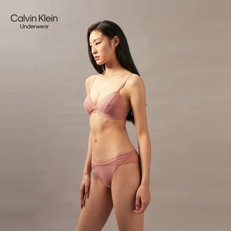 【摩登引力带】CK内衣女士欧若风性感蕾丝无钢圈三角杯文胸
