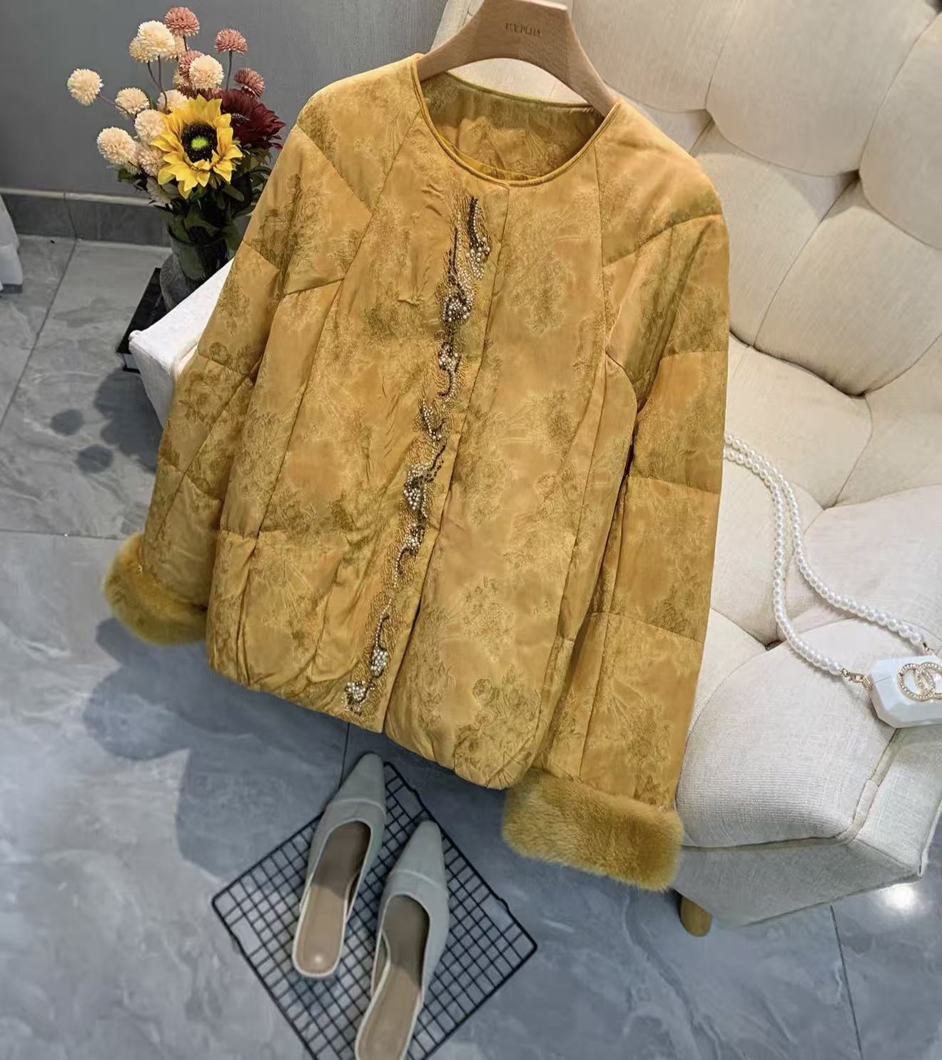 【加棉】花盈--新中式加棉设计师高定轻奢宽松休闲复古圆领国潮