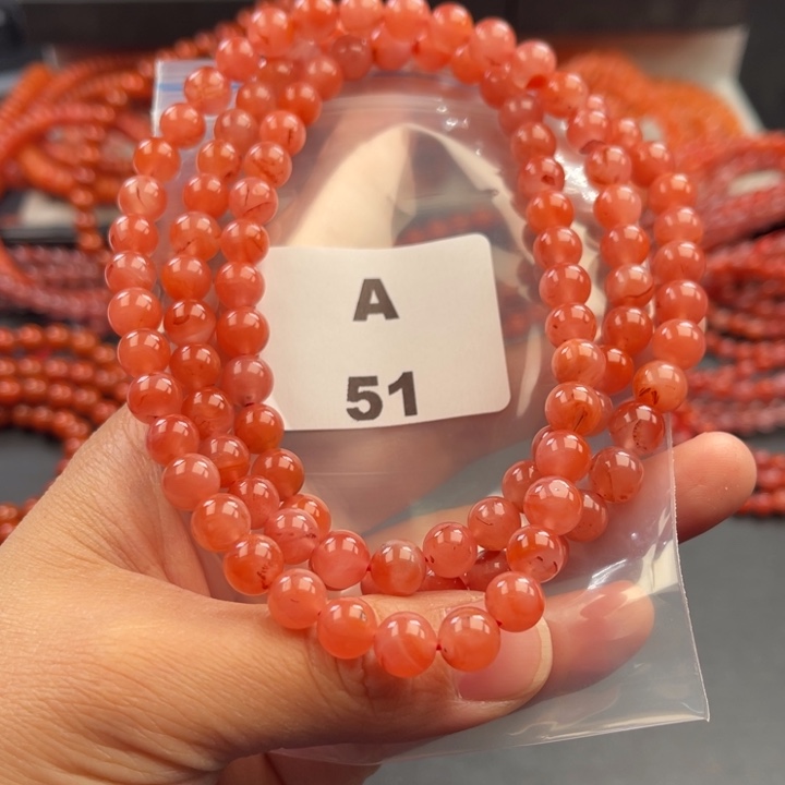 南红玛瑙未镶嵌多样性发货默认微瑕称重7mm