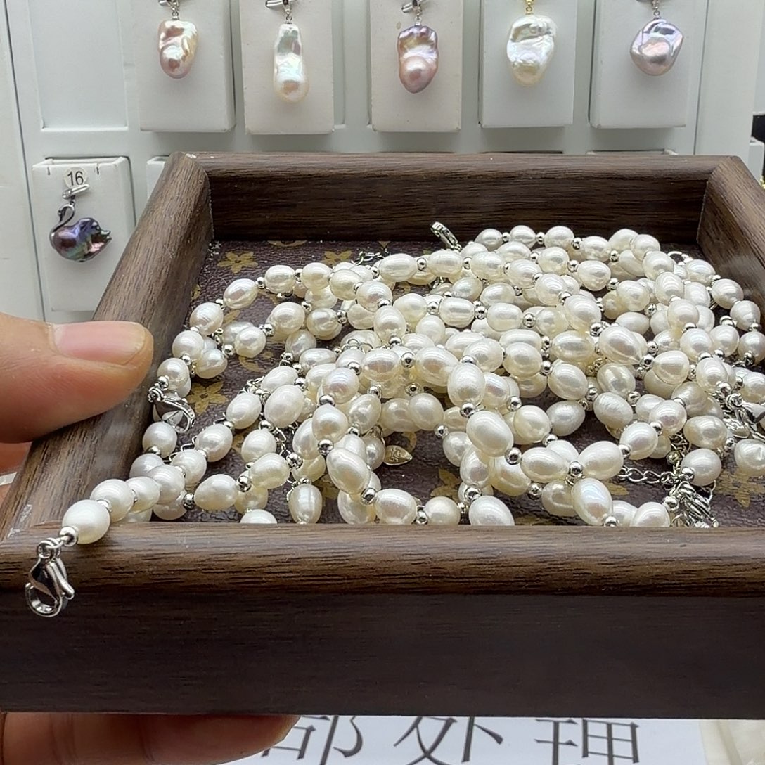淡水珍珠颈饰合金