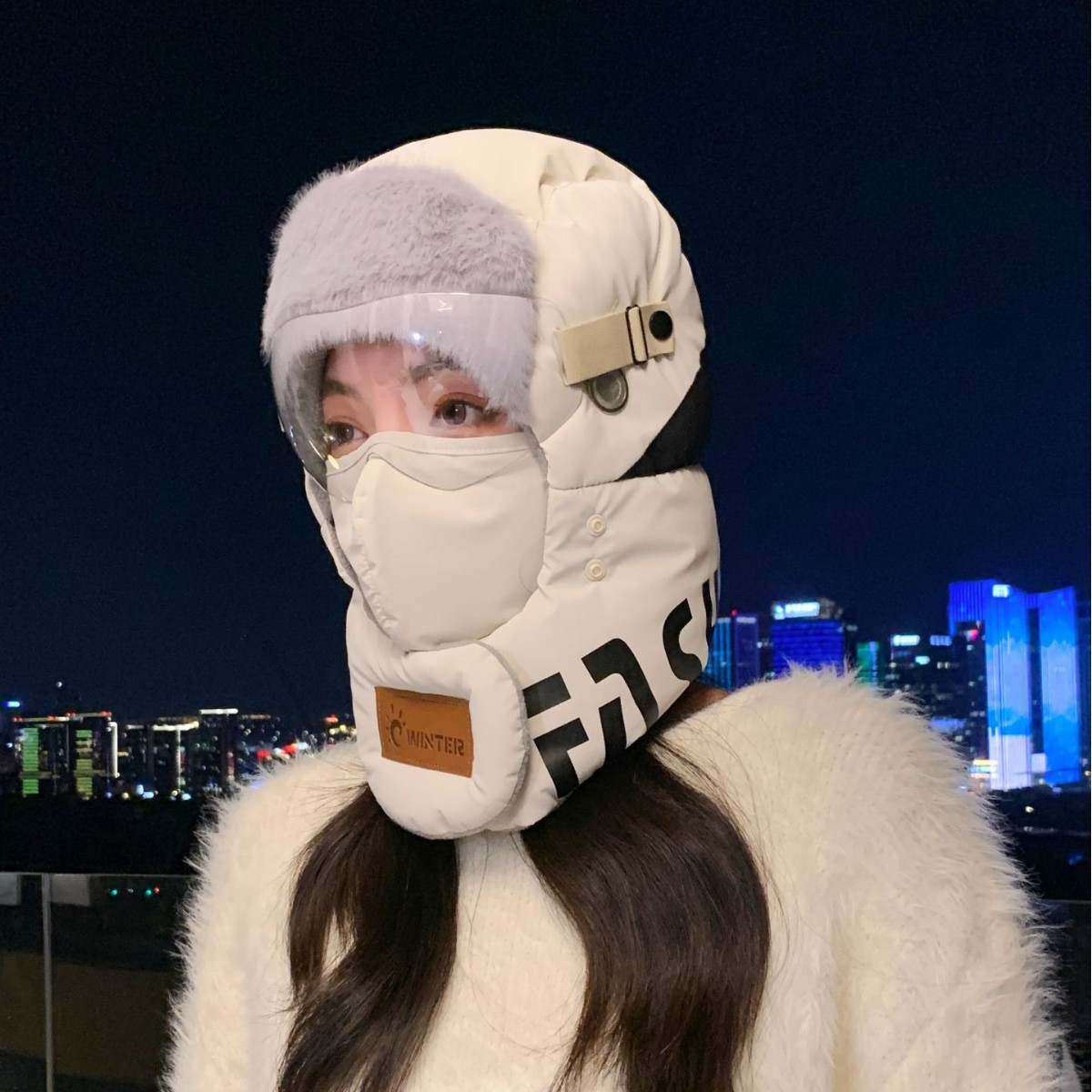 雷锋帽女冬季户外骑行电动车保暖神器加厚棉帽护耳防寒防风帽子男
