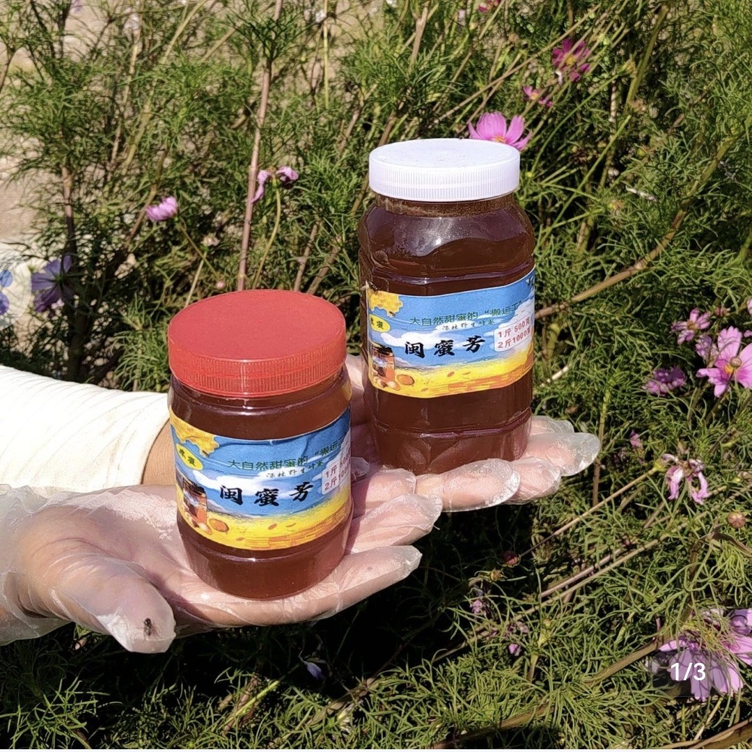 闽宁镇老王家百花土蜂蜜成熟蜂巢酿蜜