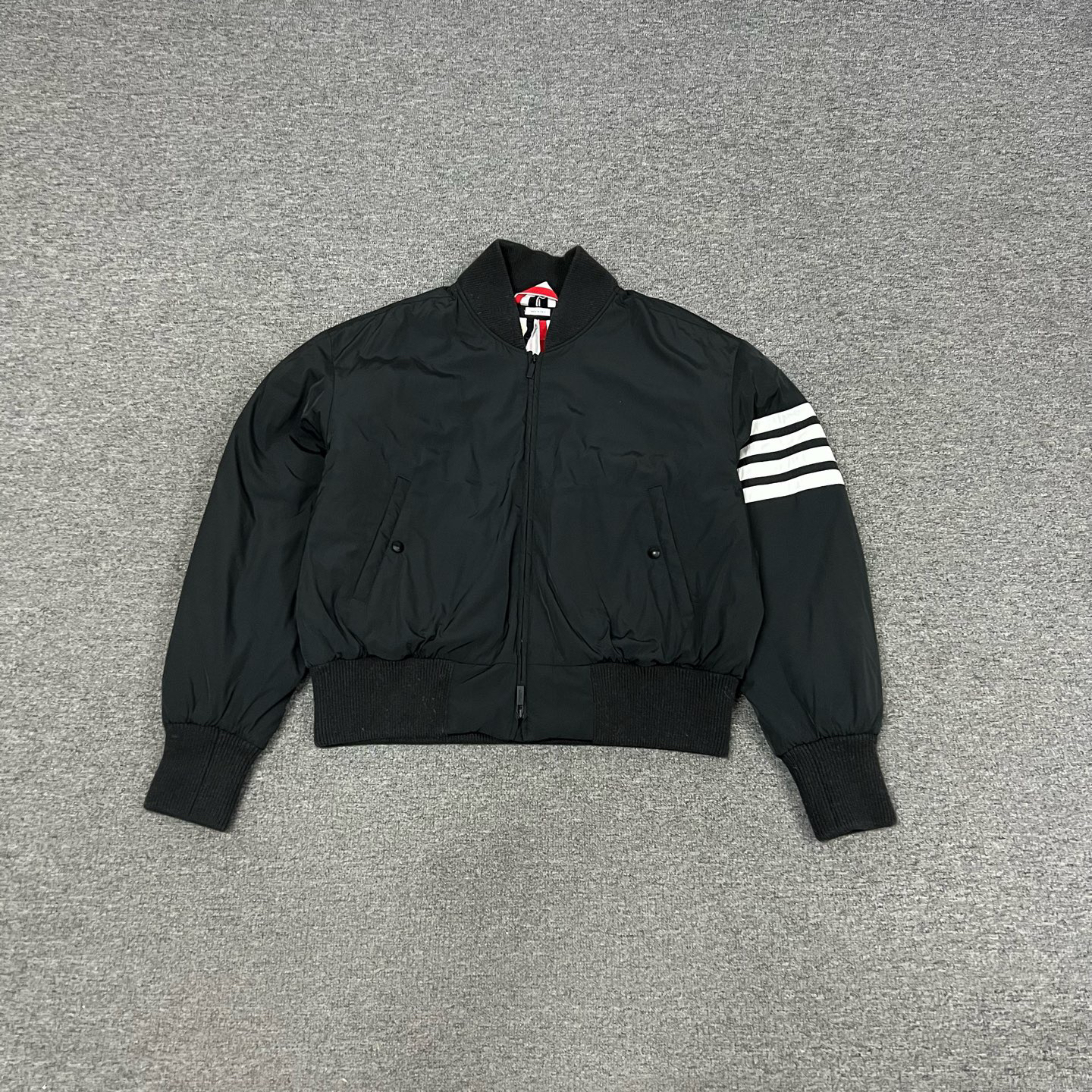 99新 THOMBROWNE tb 条纹立领 薄羽绒服夹克外套 2码 99新