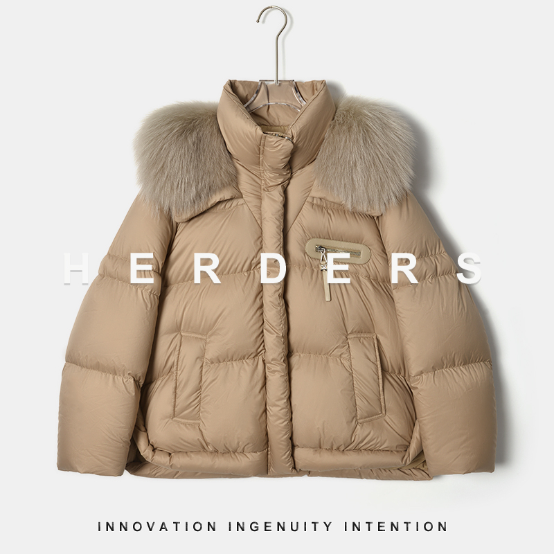 HERDERS 短款海军领拉链款轻奢鹅绒服 255901