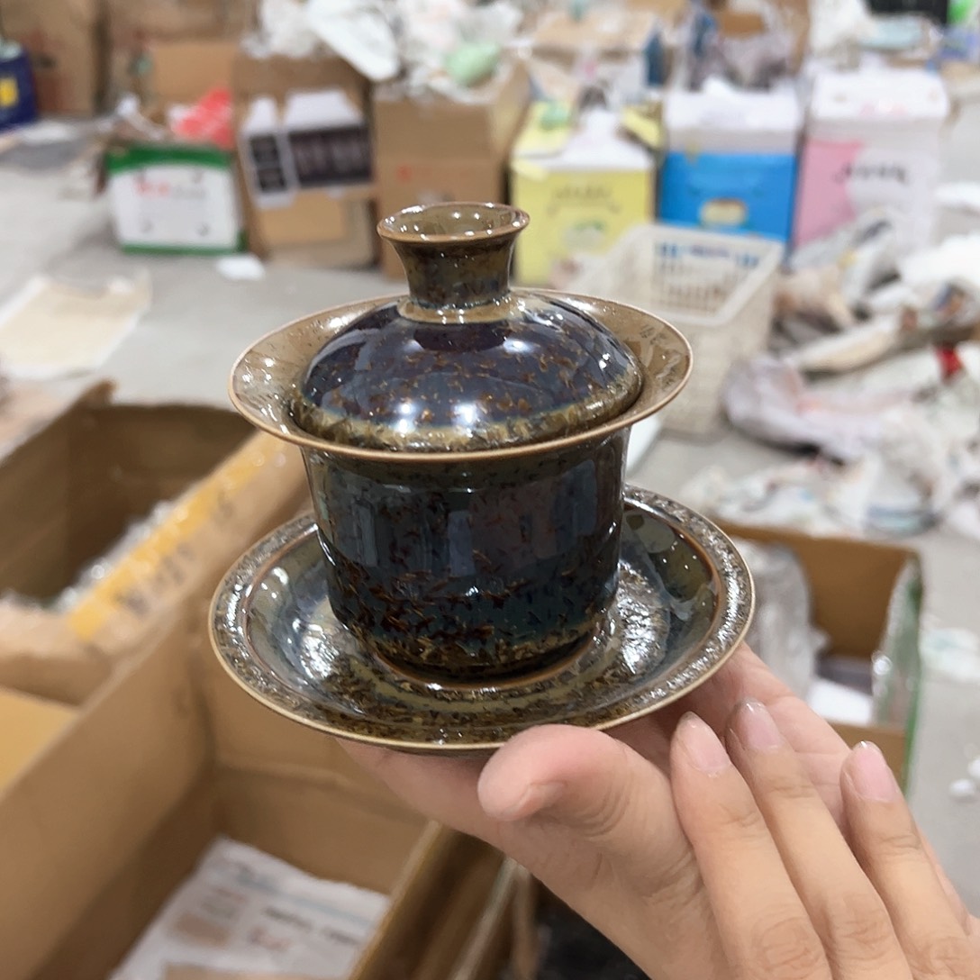 龙泉云间青瓷小米茶器