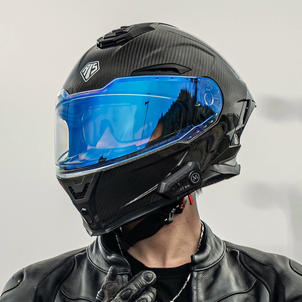 【送蓝牙】艾狮摩托车头盔碳纤维仿赛男士女全盔超轻四季机车3C认证