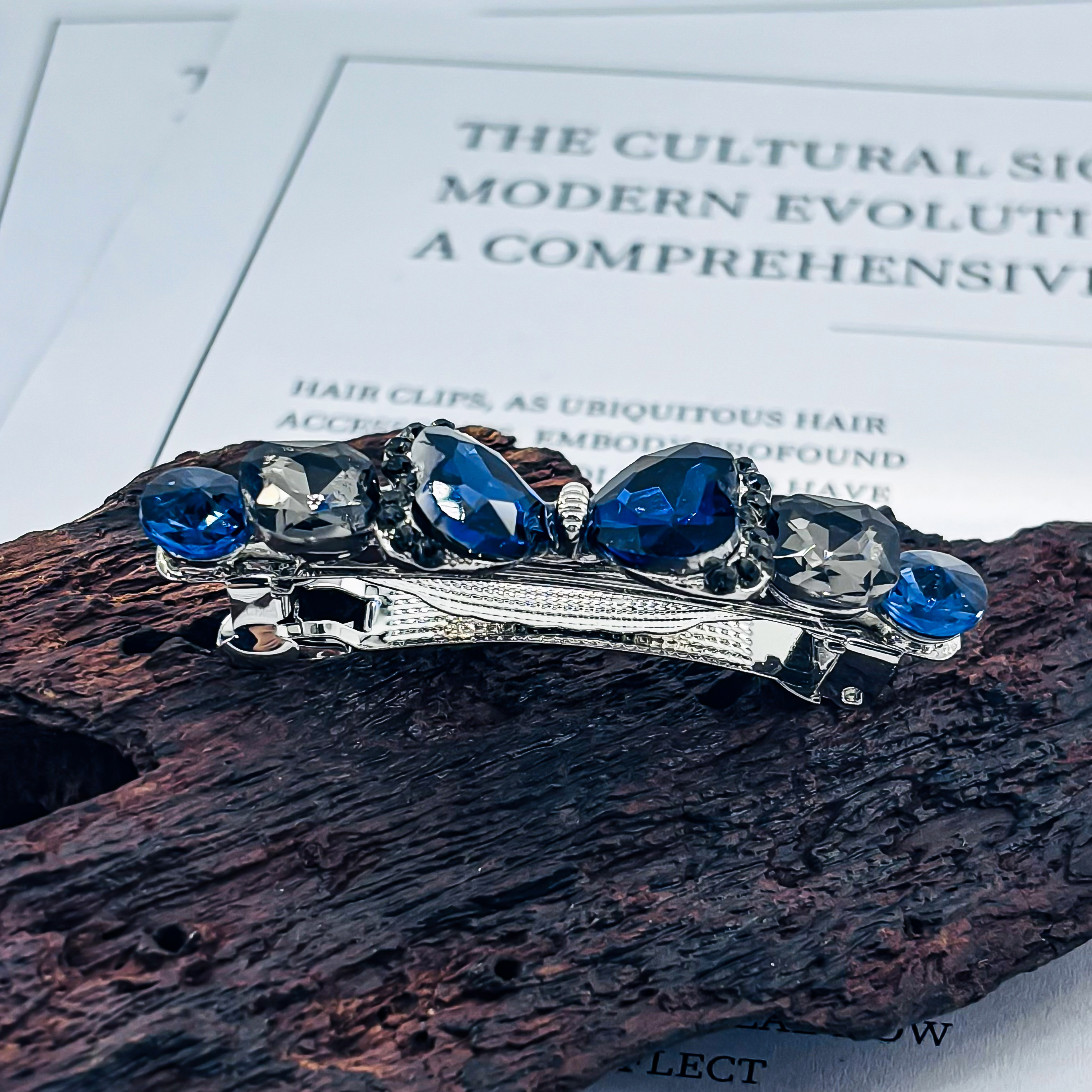 1023蓝色爱心弹簧夹