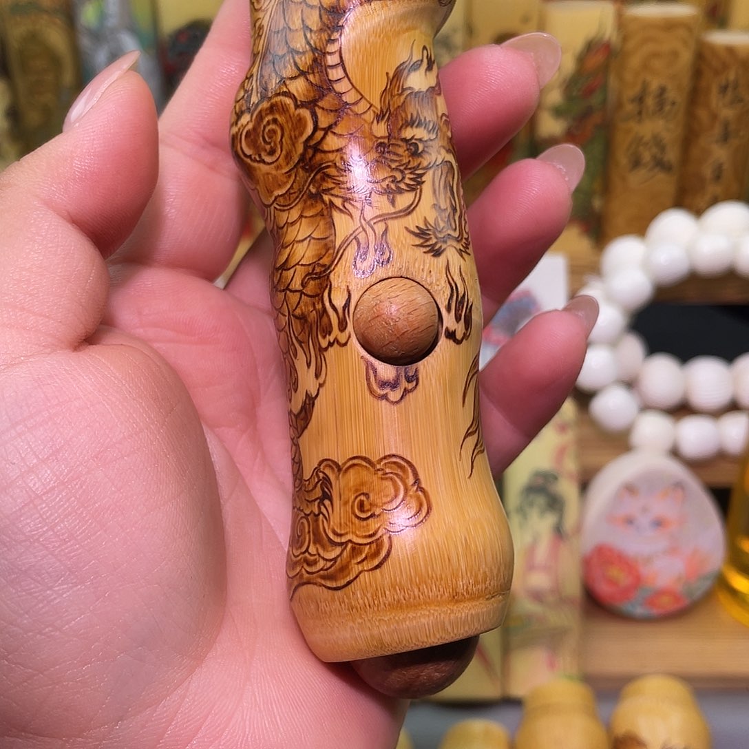 好***林实心竹手工作品龙