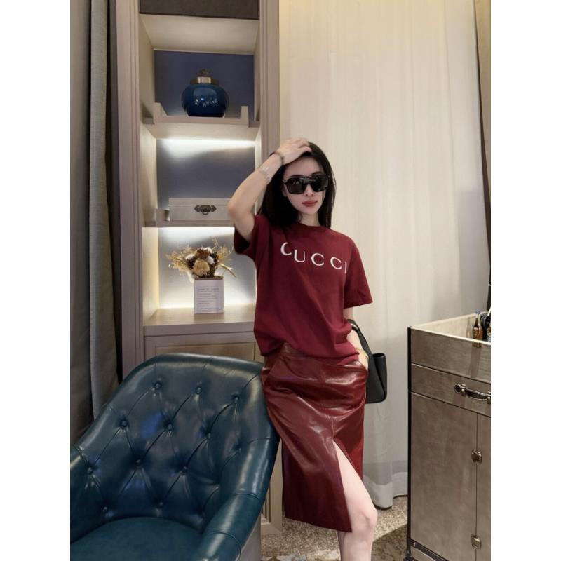 F353 [杋爷潮品] 2025早秋红色皮裙