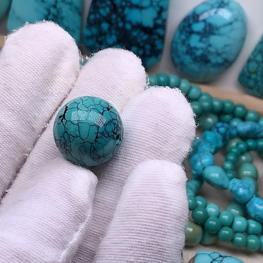 绿松石未镶嵌圆珠圆珠