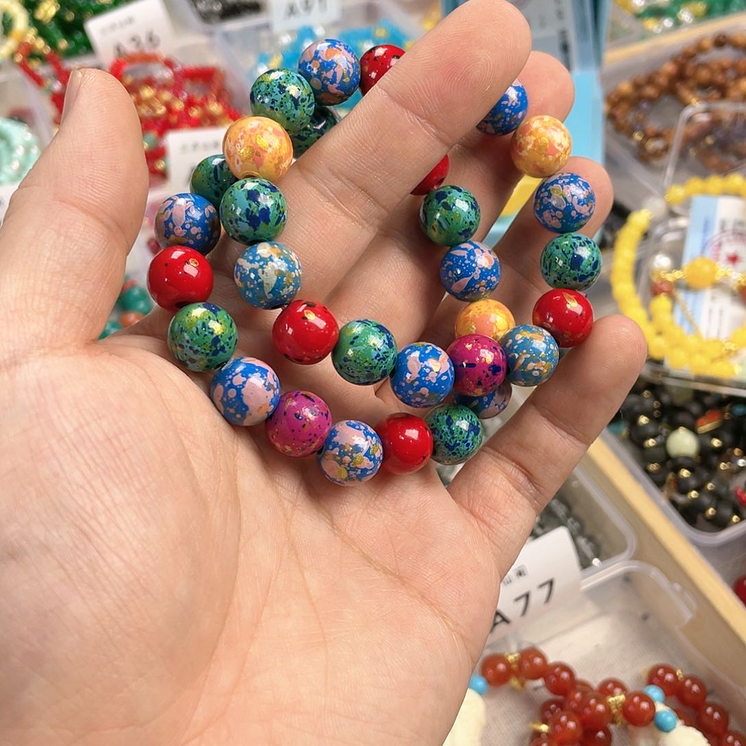 檀香木手串银S925镀金镶嵌