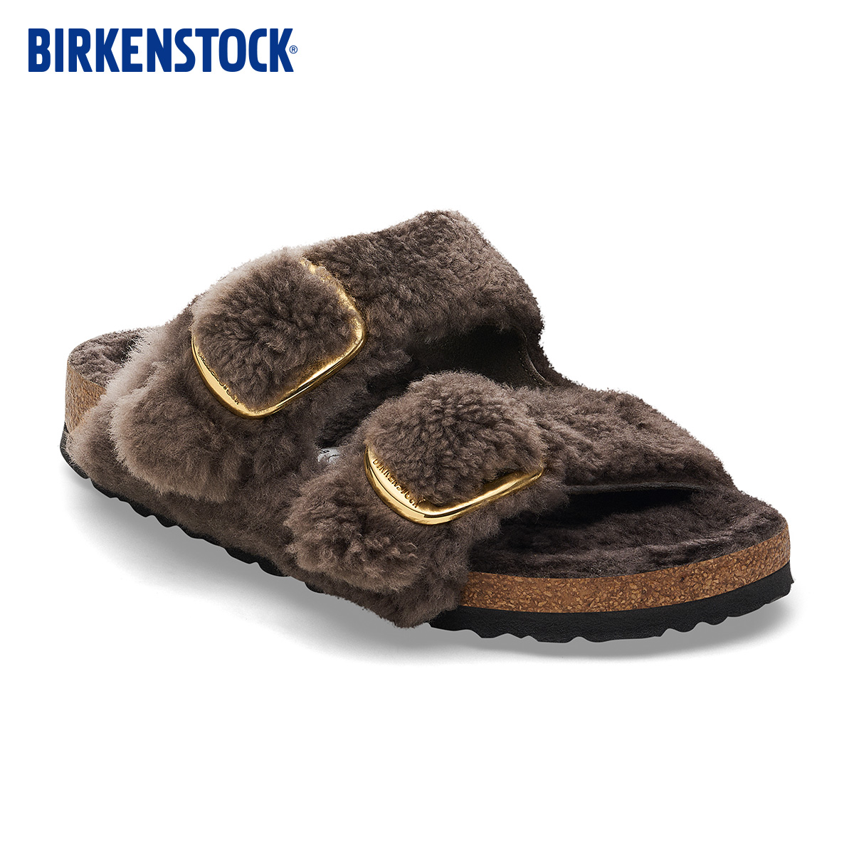 BIRKENSTOCK勃肯德国进口大扣女款羊毛Arizona Teddy双带毛毛拖鞋