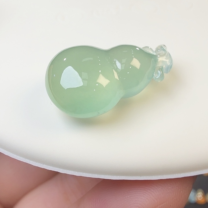 翡翠裸石葫芦立体