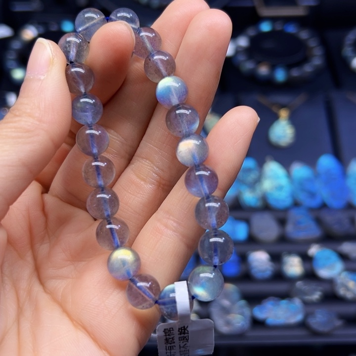 拉长石手串未镶嵌小***丶9左右