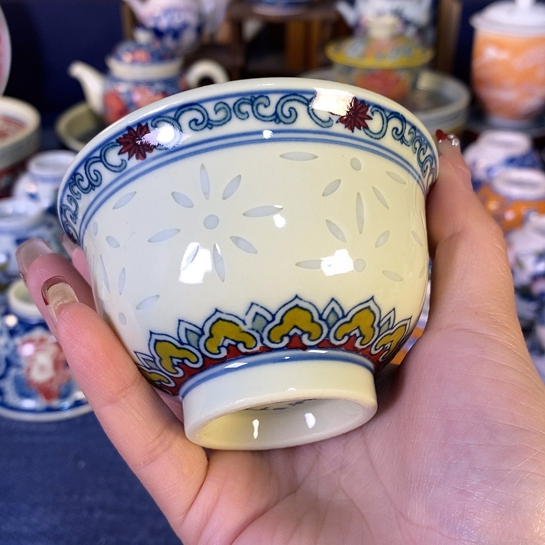 瓷片景德镇陶瓷茶杯1个