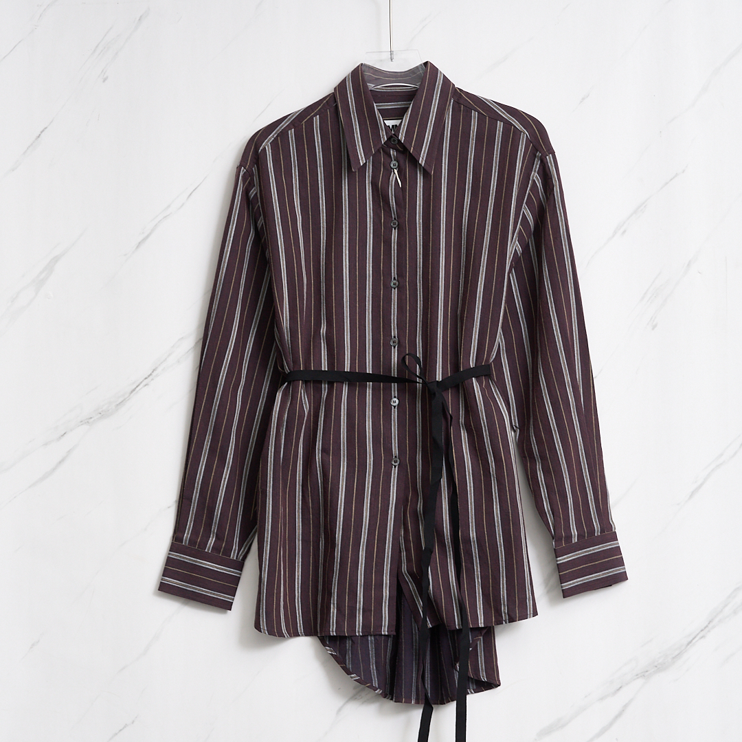 全新未使用 Maison Margiela/梅森马吉拉 条纹长袖衬衫MMGU00525