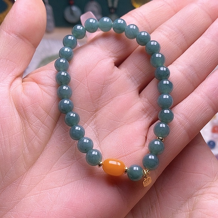 翡翠手链合金翡翠手串