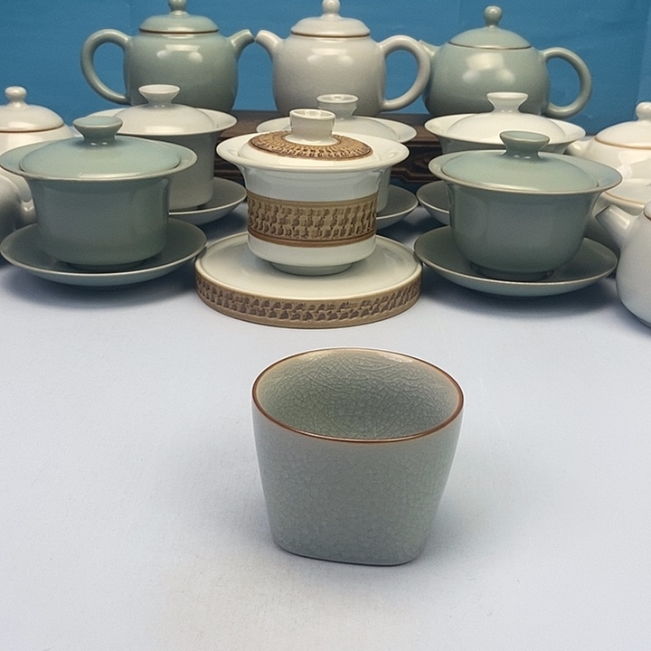 杯天圆冰花四方杯原矿原釉原产地