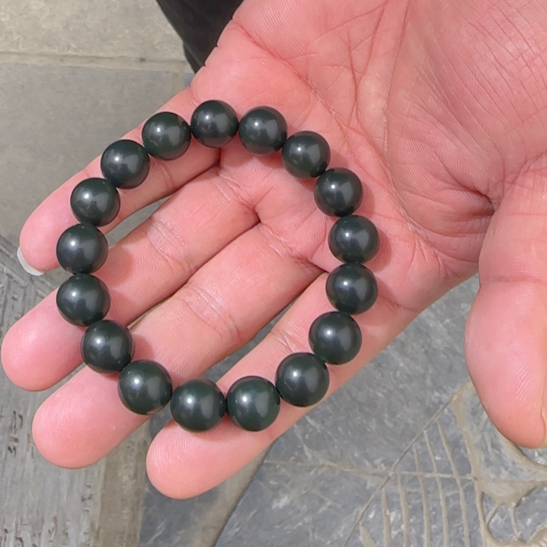 和田玉未镶嵌手链新疆且未卡12