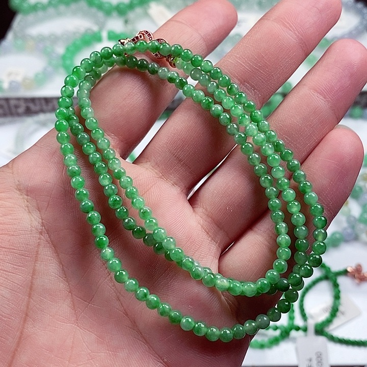 翡翠手链未镶嵌卡3.7