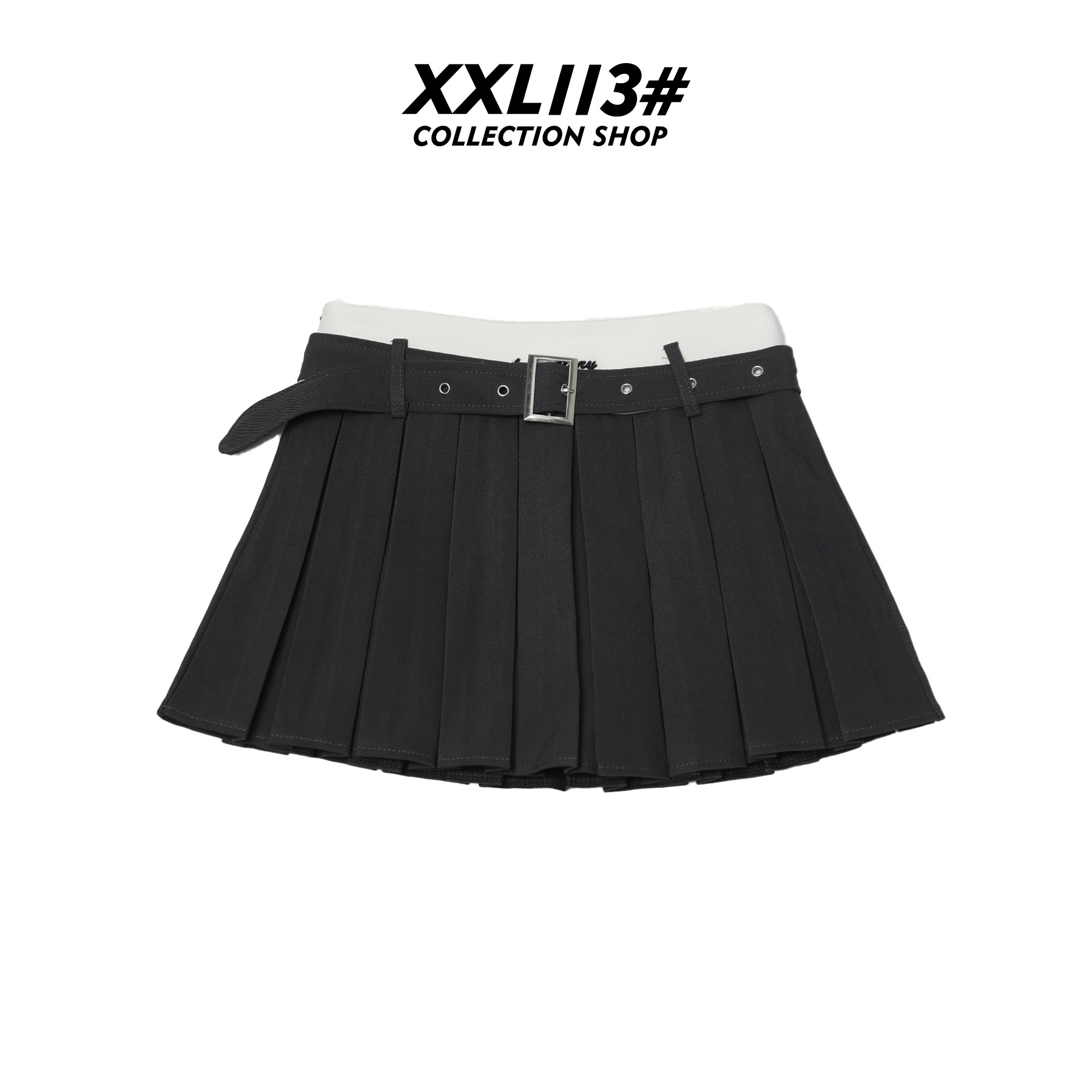 113* CENTRALIZED SHOP高腰拉链百褶裙松紧带半身裙X5F13H6711