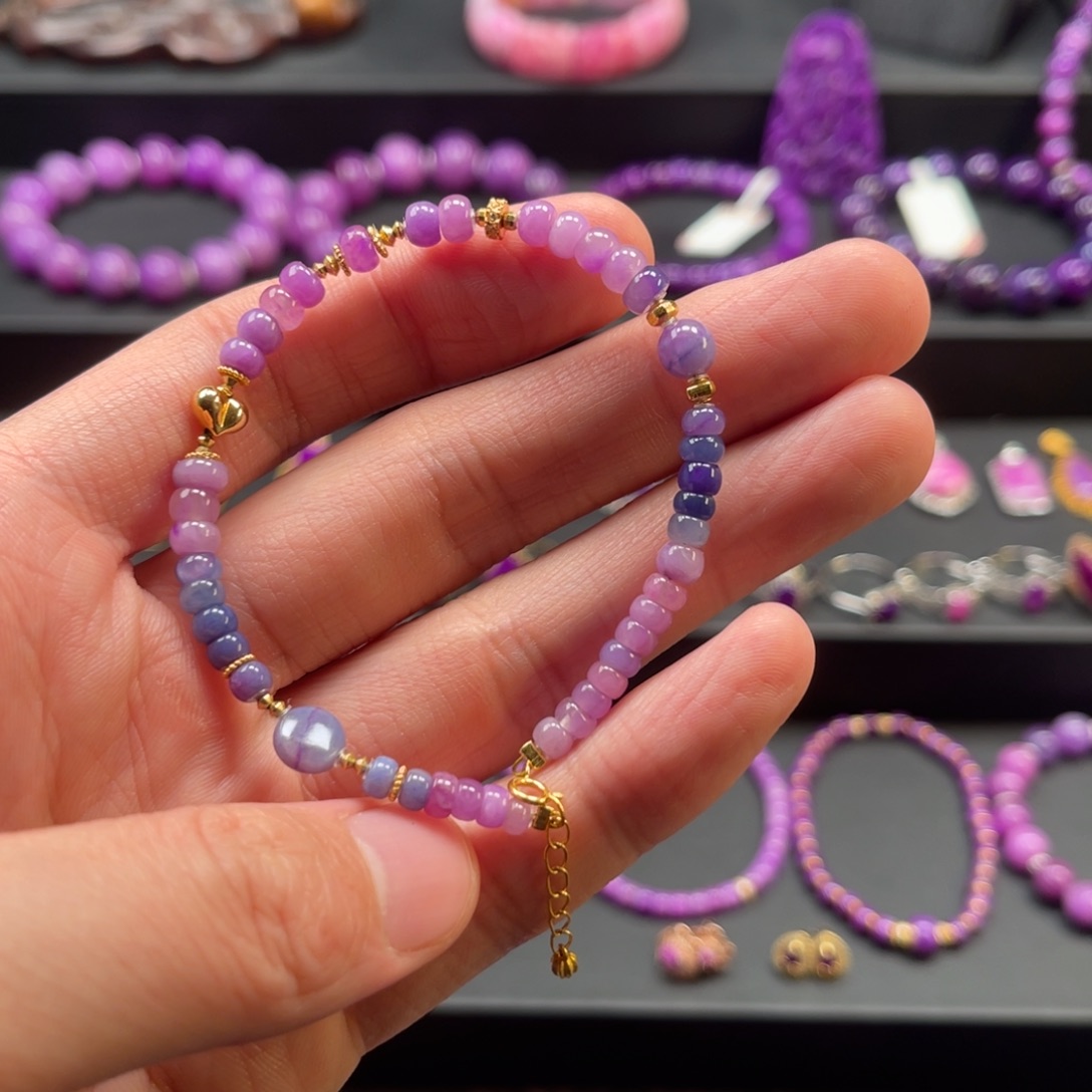 牛***康苏纪石（舒俱来）18K金镶嵌手链