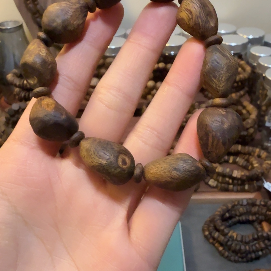 用***5手串沉香1.5树钉老料17g 多样性发一