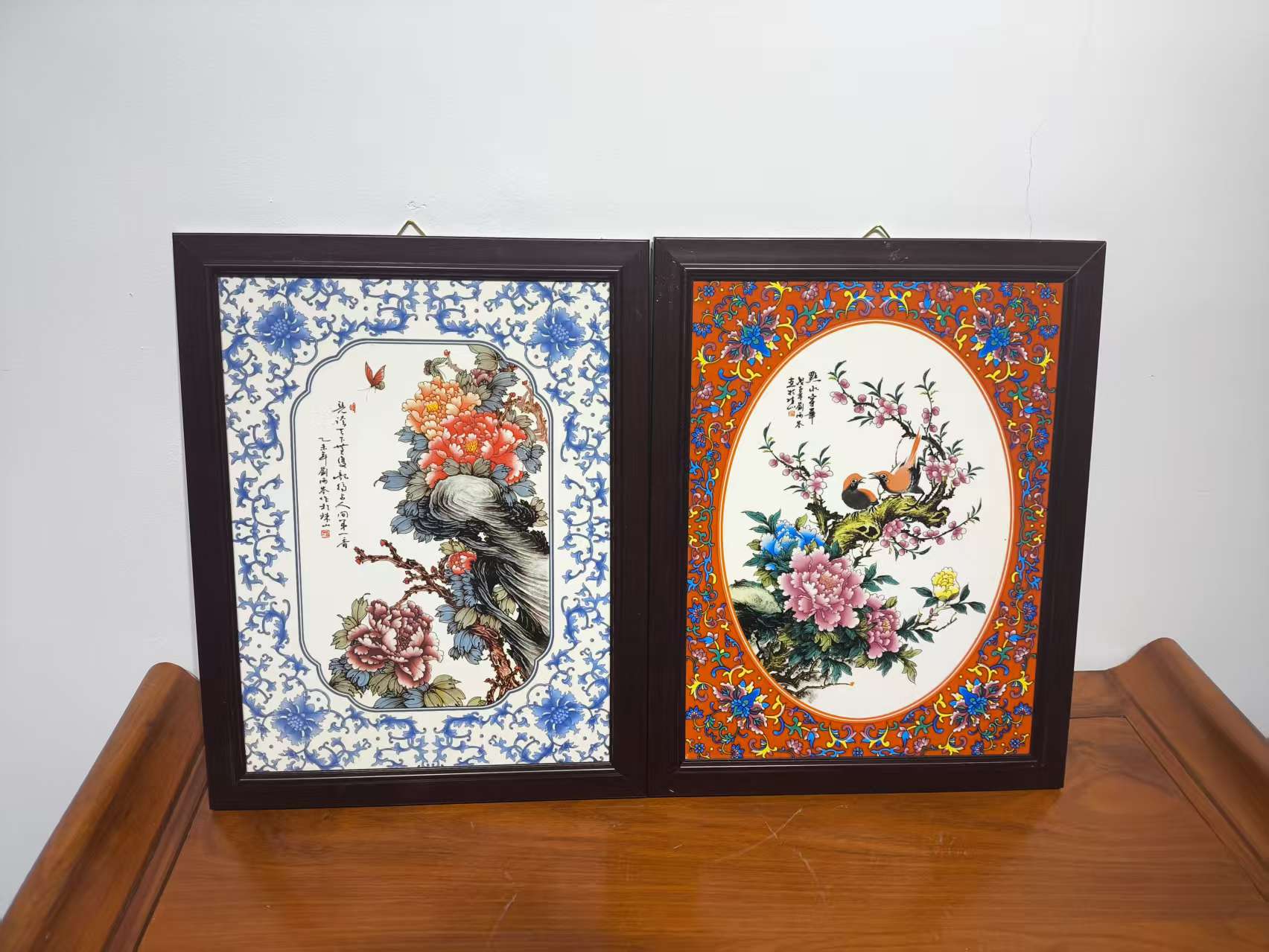 鑫哥宠粉福利/花鸟陶瓷瓷板摆件/FL0102+GG00025