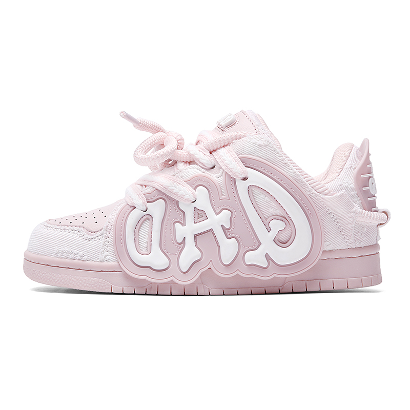 奇安达【Q-A-D】情侣款撞色个性高街小众运动休闲面包滑板鞋012