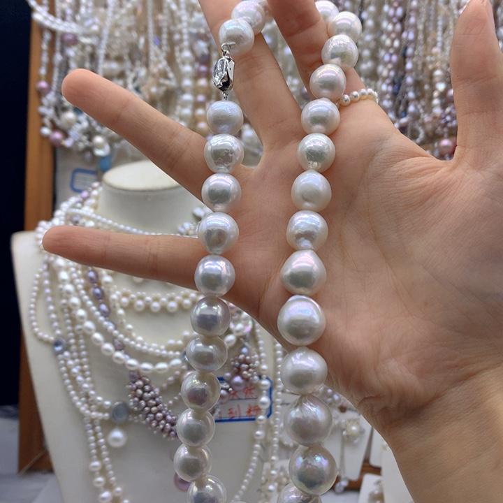 雪***.合金淡水珍珠项链耳饰