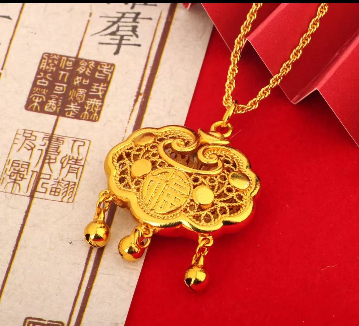  【惠惠优选】高端大气合金平安锁吊坠sh91023