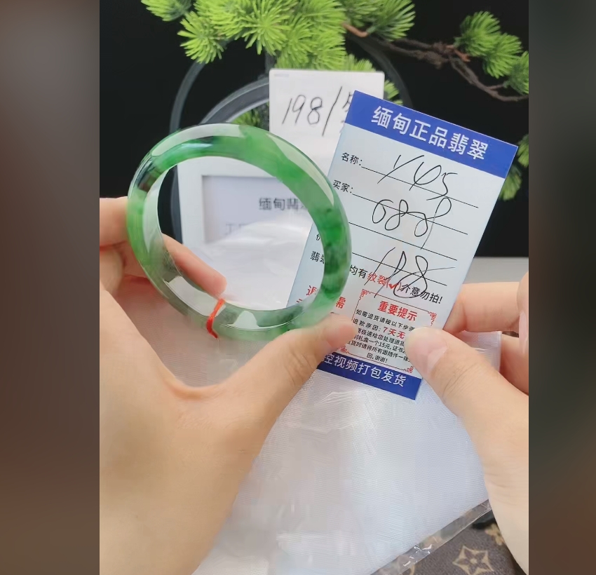 Y45缅甸翡翠手镯处理198/条【一物一证】实物以直播间为准