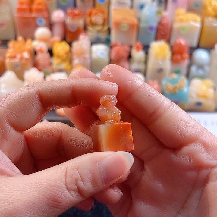 老挝石印石1.6厘米，猴子，包刻