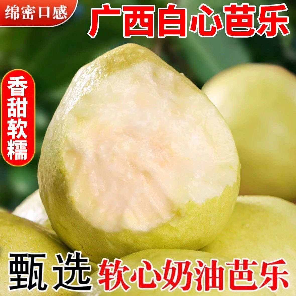 广西白心奶油芭乐软糯香甜冰淇淋口感当季水果产地直发