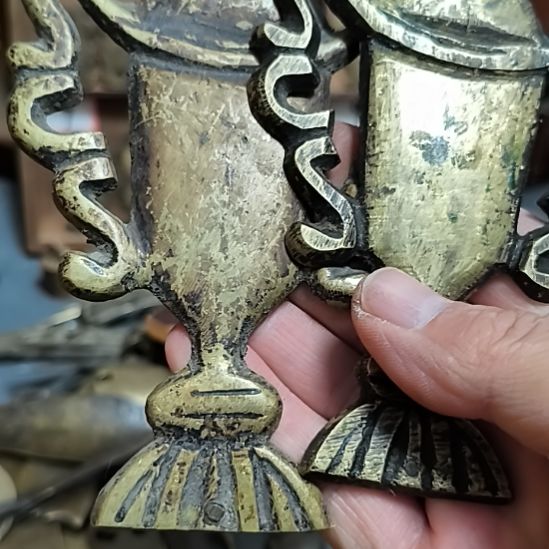 s***y硅胶铜杯两个，包浆自然