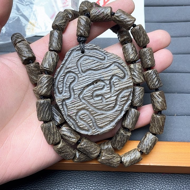 乌木类吊坠成品手串