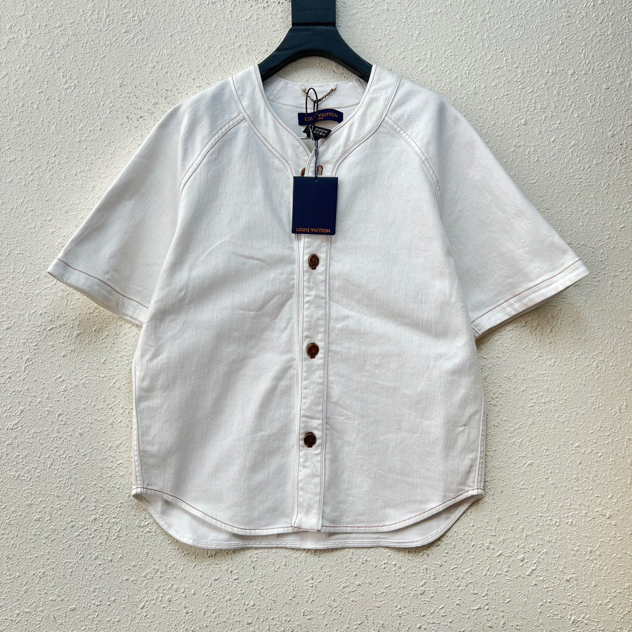 99新 LouisVuitton/路易威登 暗纹满印牛仔衬衫 尺码/L  DY9743