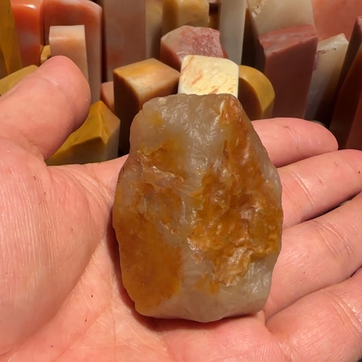 老挝石田黄原石，