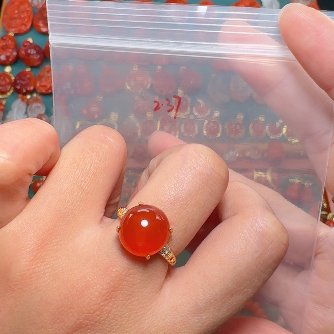 南红玛瑙南红银S925镶嵌