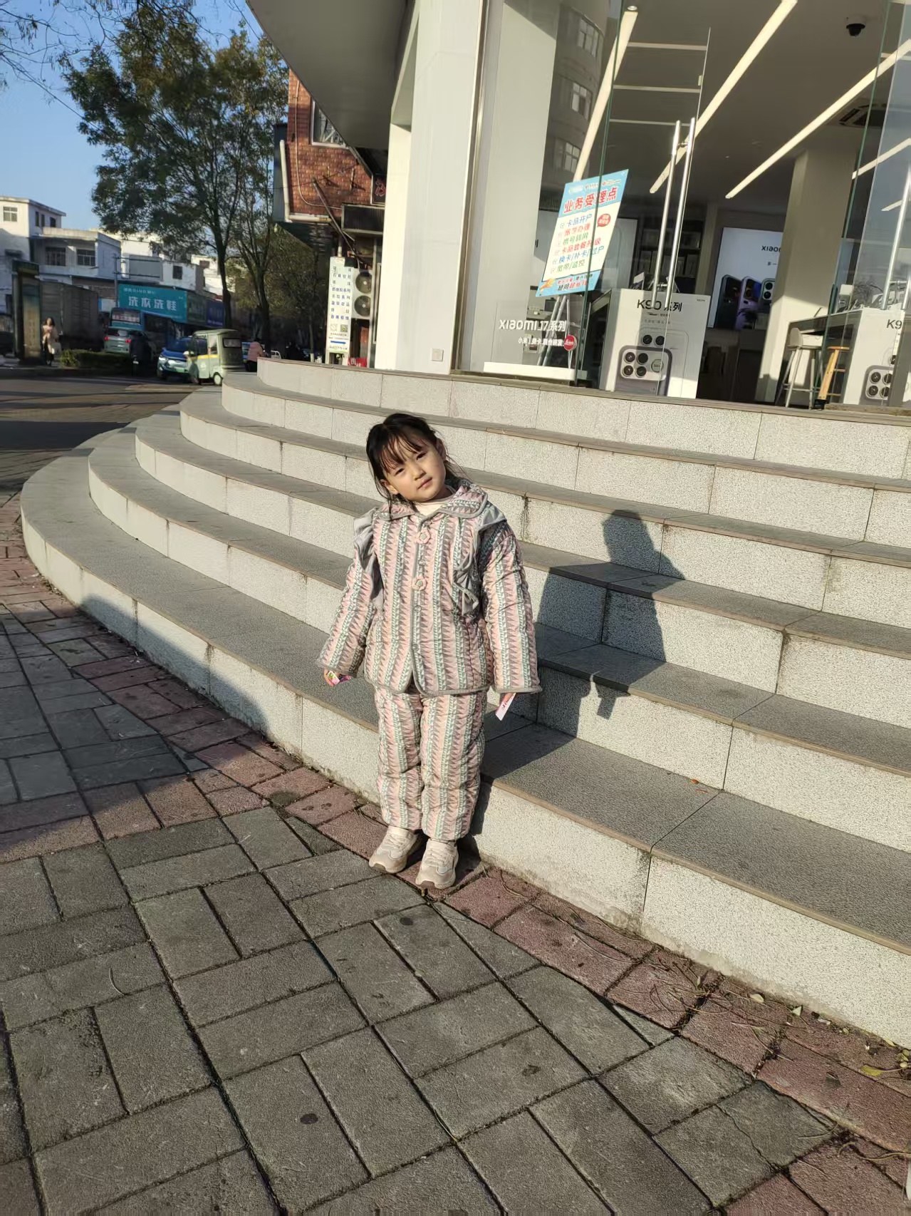 女宝三粉加绒加厚家居服套装