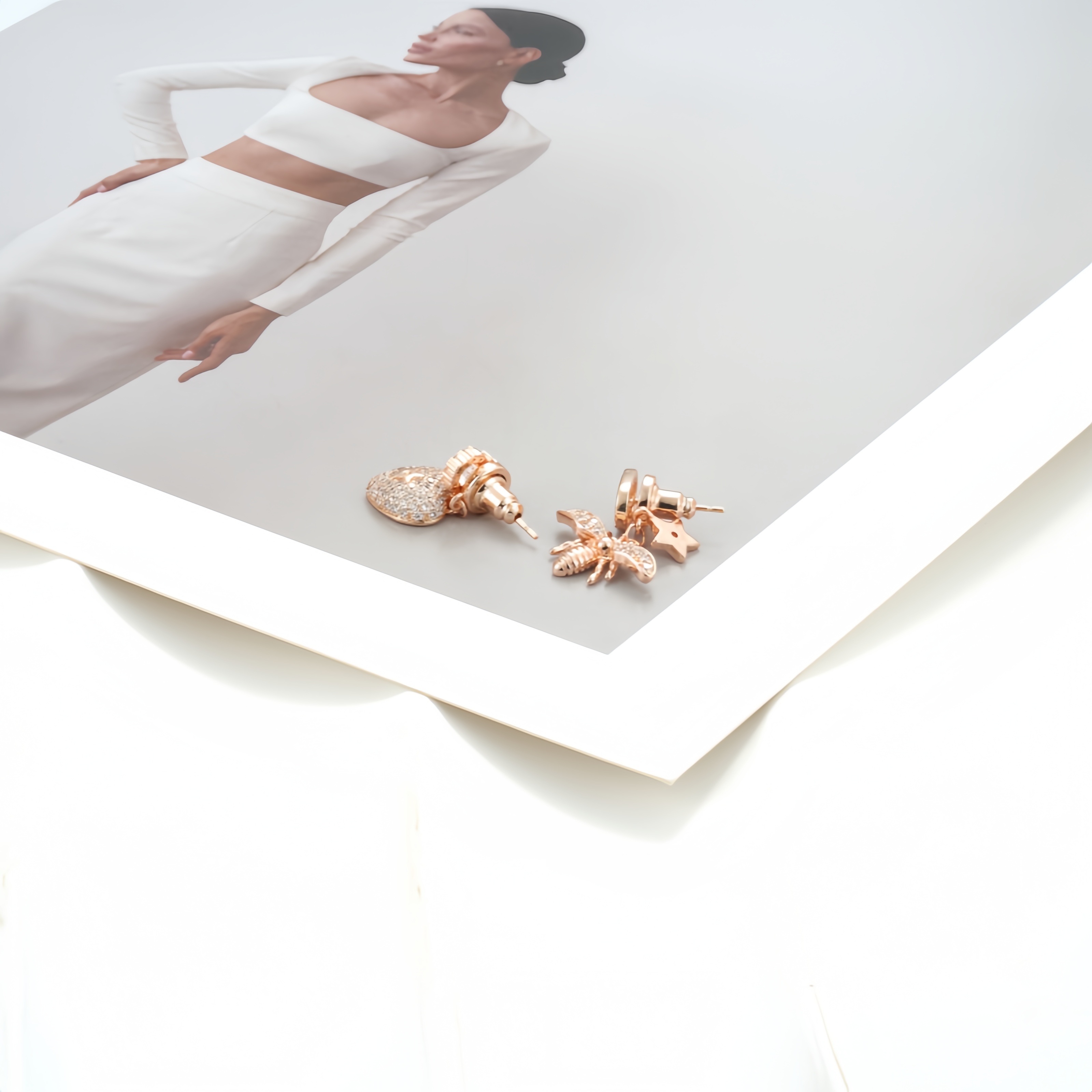 铜合金锆石耳饰 耳环8233