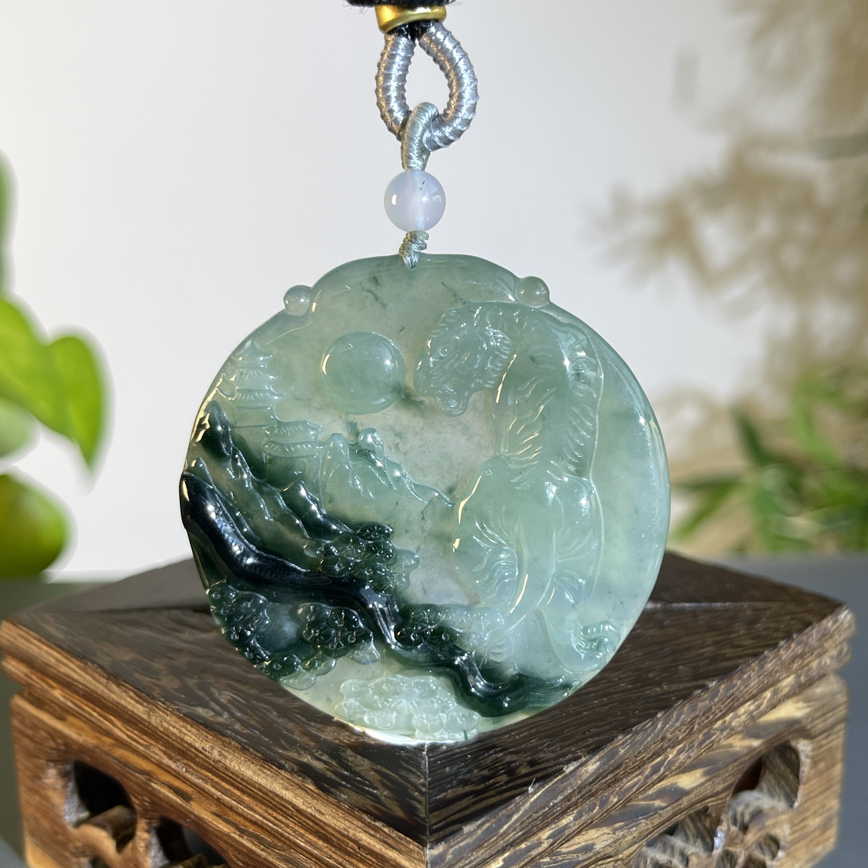 JCA08-160   天然缅甸A货翡翠   上山虎