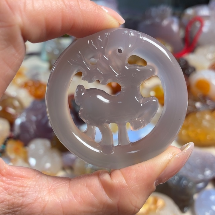 玛瑙/玉髓未镶嵌吊坠(不含链)