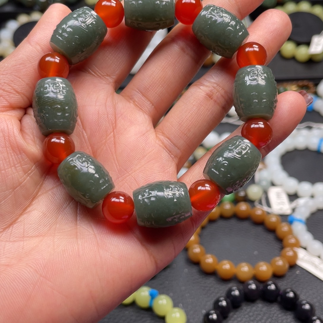 和田玉未镶嵌手链