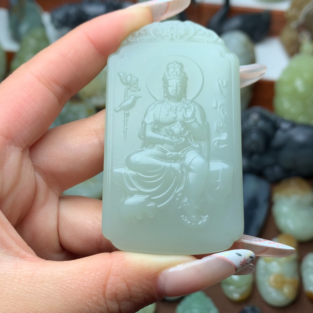 和田玉未镶嵌挂件