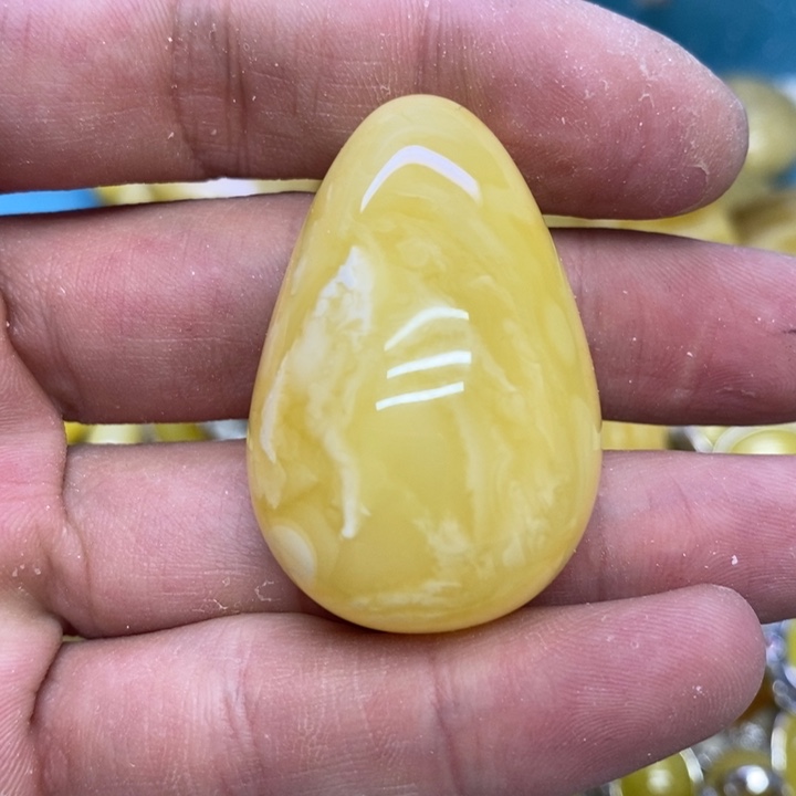 蜜蜡裸石未镶嵌吊坠